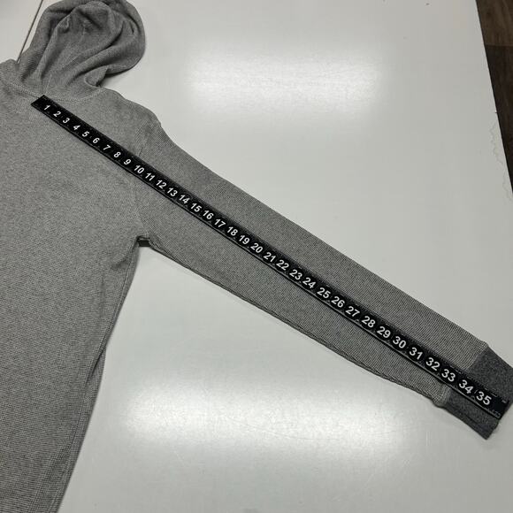 Billabong Hoodie Mens XL Gray Pullover Waffle Knit Thermal Sweatshirt - Picture 8 of 12